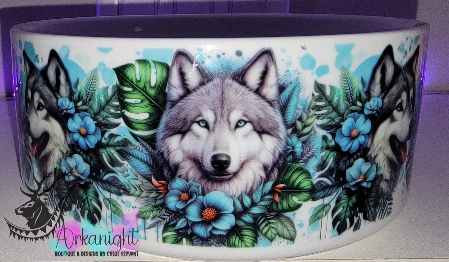 Gamelle en céramique sur commande - Loup Gris