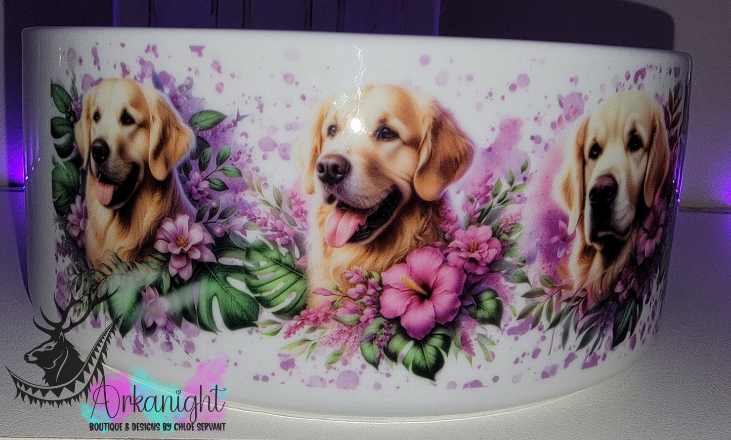 Gamelle en céramique sur commande - Golden Retriever