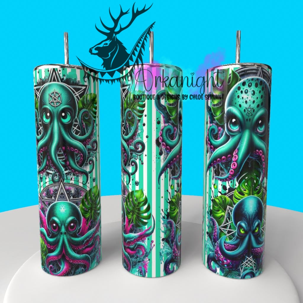 Gourde sur commande - Collection Monstera & Halloween 2025 - Psycho Octopus