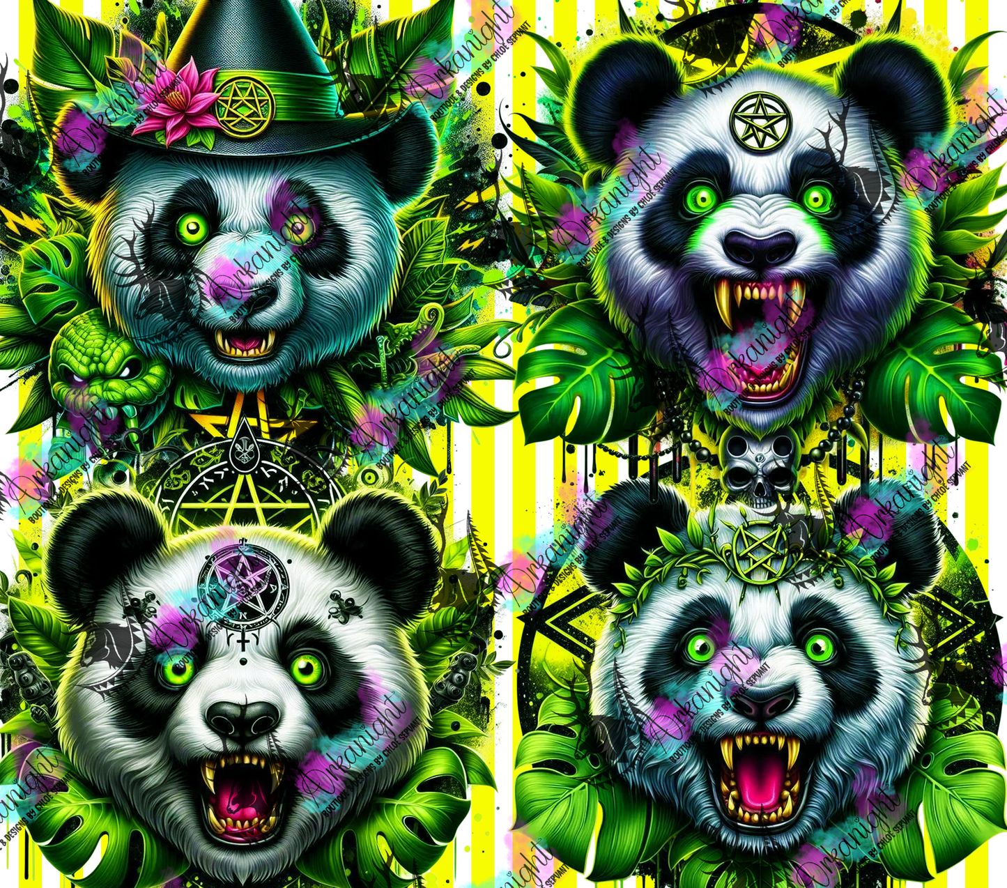 Numérique - Collection Monstera & Halloween 2025 - Psycho Panda