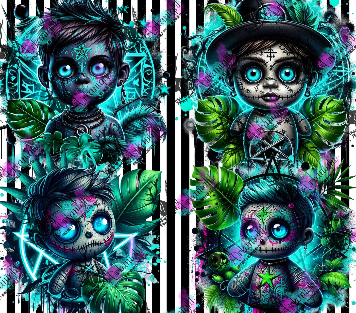 Numérique - Collection Monstera & Halloween 2025 - Blue Vodoo Doll