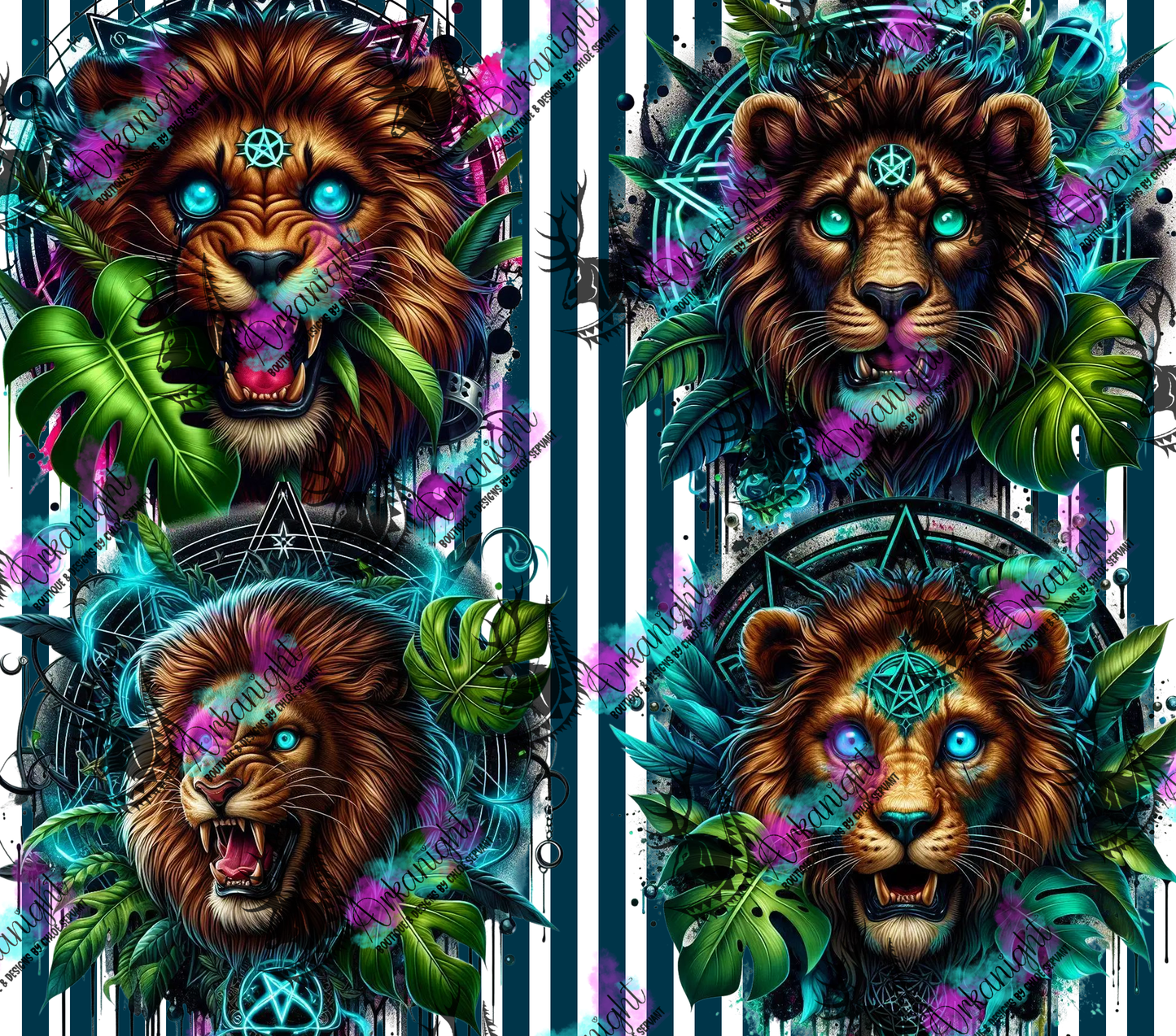 Numérique - Collection Monstera & Halloween 2025 - Psycho Lion