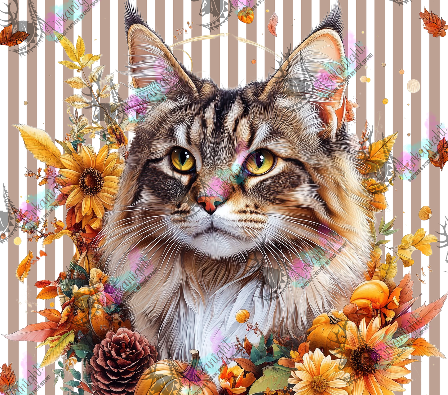 Numérique - Collection Monstera & Automne 2025 - Maine coon