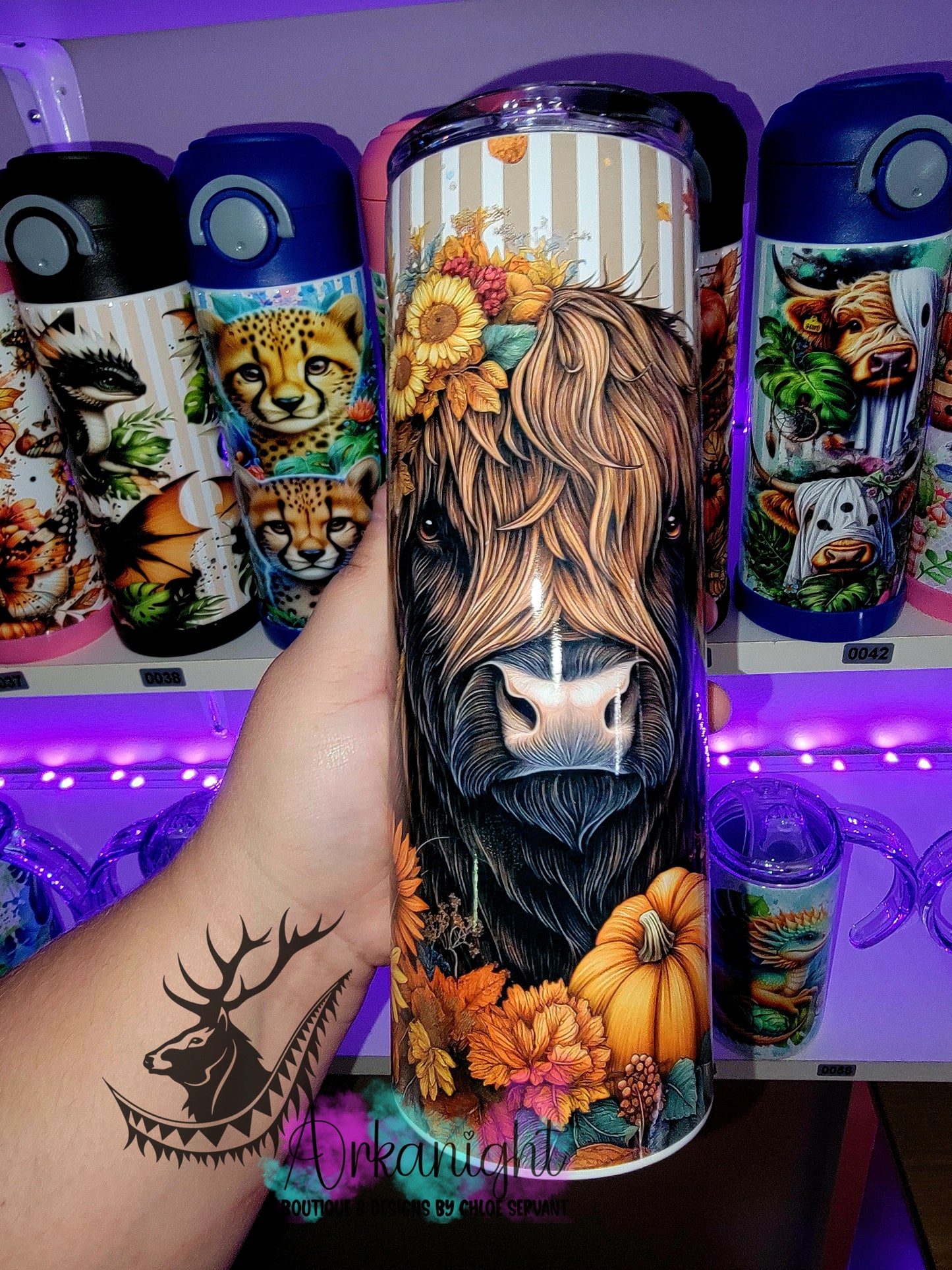 Gourde sur commande - Collection Automne 2025 - Highland Cow Dark Brown