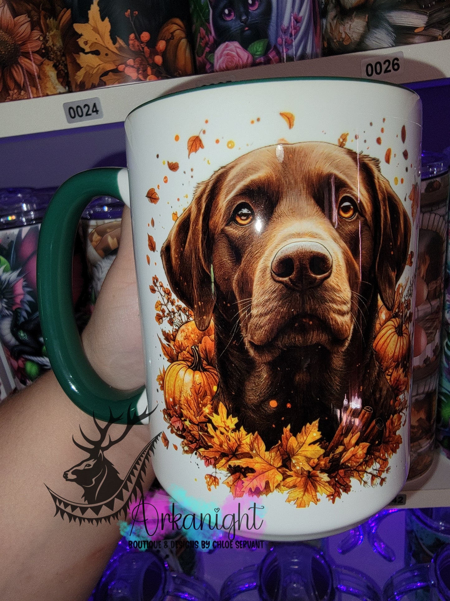 Tasse en céramique sur commande - Collection Automne - Labrador Brun