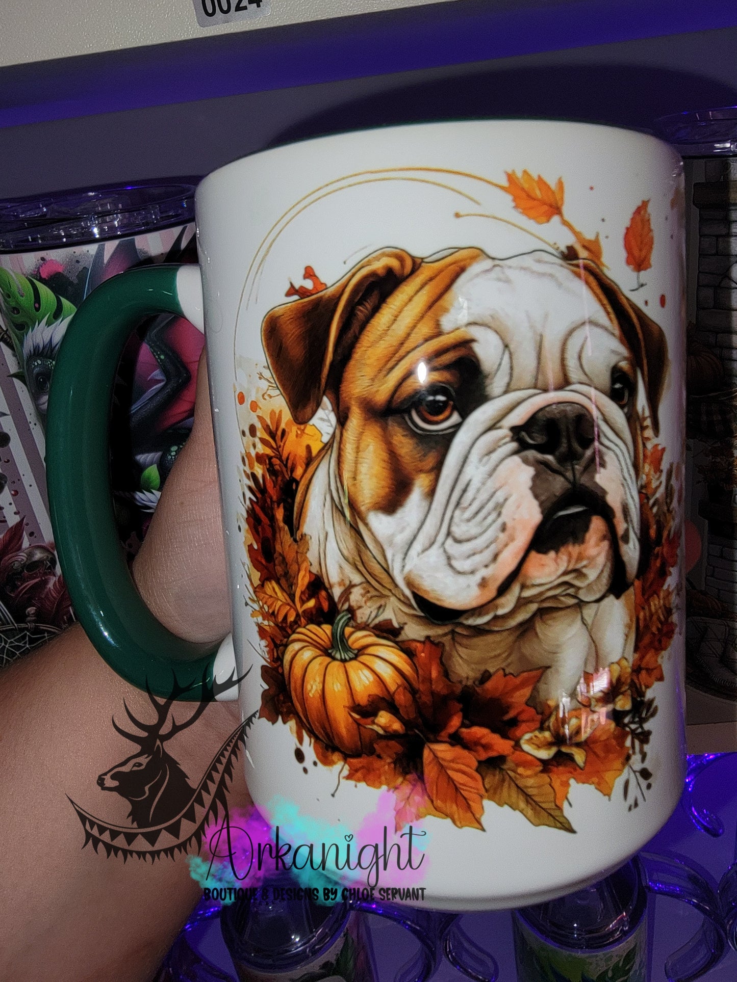 Tasse en céramique sur commande - Collection Automne - Bulldog Anglais