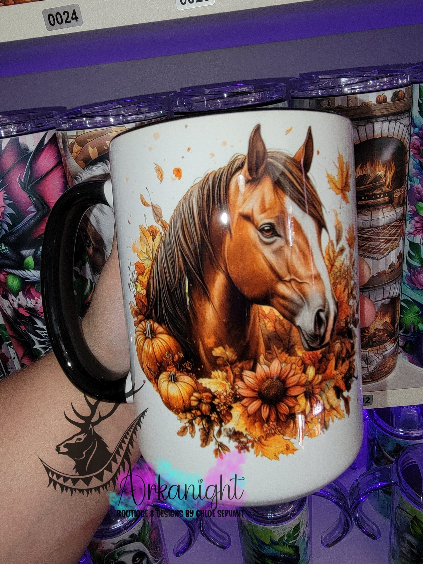 Tasse en céramique sur commande - Collection Automne - Cheval Sorel