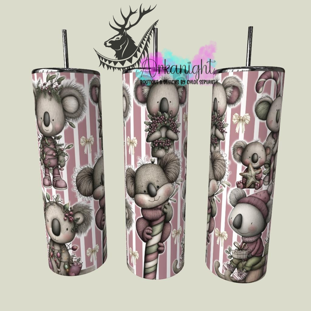 Gourde sur commande - Collection Hiver & Noël 2025 Vintage - Koalas Festifs