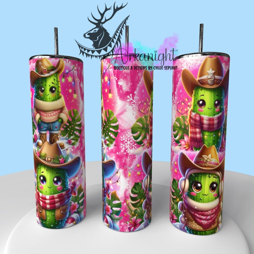 Gourde sur commande - Collection Hiver & Noël 2025 - Cornichons & Cowgirl de Noël