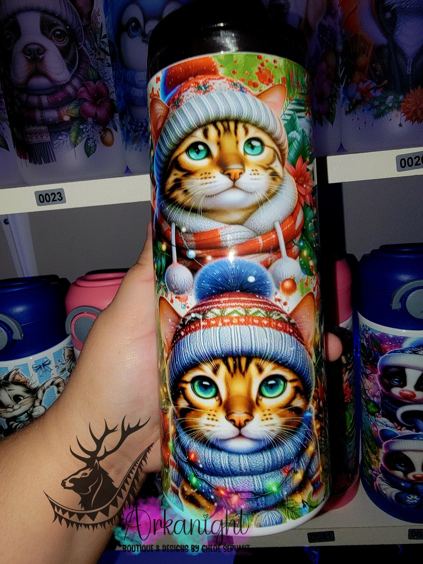 Gourde sur commande - Couvercle à café - 14 oz - Collection Hiver & Noël 2025 - Bengal