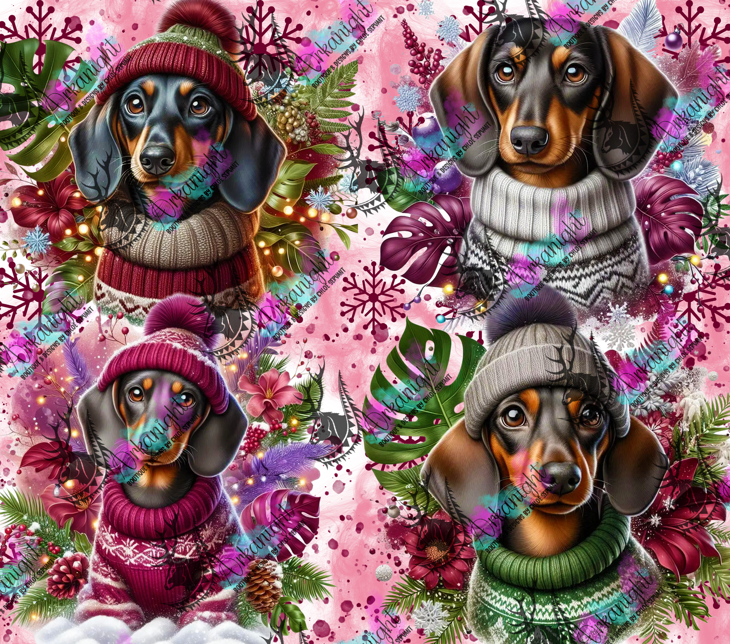 Numérique - Collection Hiver, Monstera & Chien 2025 - Teckel