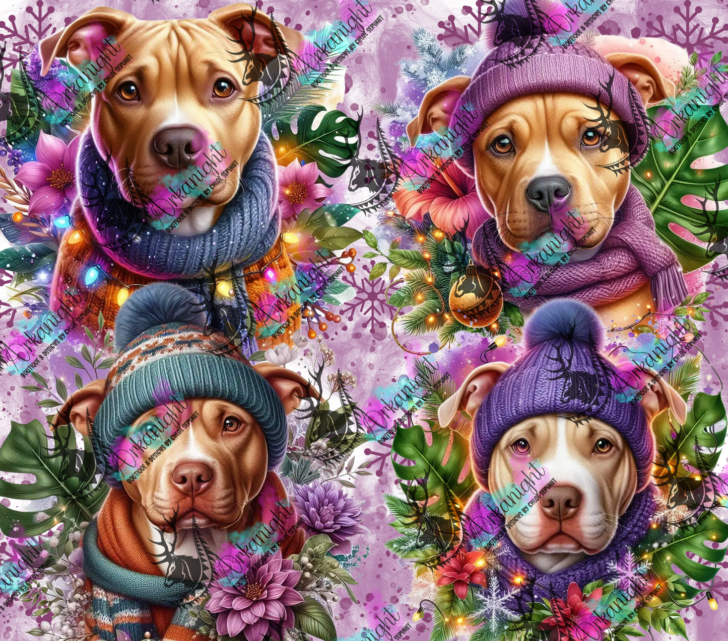 Numérique - Collection Hiver, Monstera & Chien 2025 - Pitbull