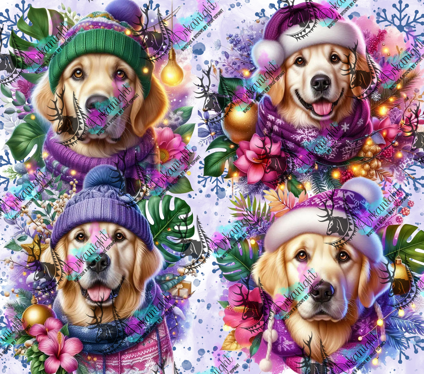 Numérique - Collection Hiver, Monstera & Chien 2025 - Golden Retriever