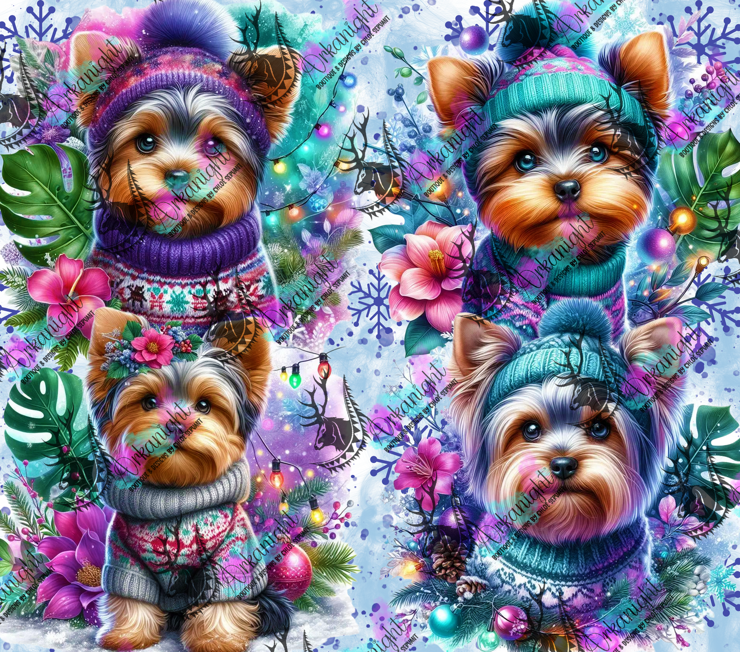 Numérique - Collection Hiver, Monstera & Chien 2025 - Yorkshire