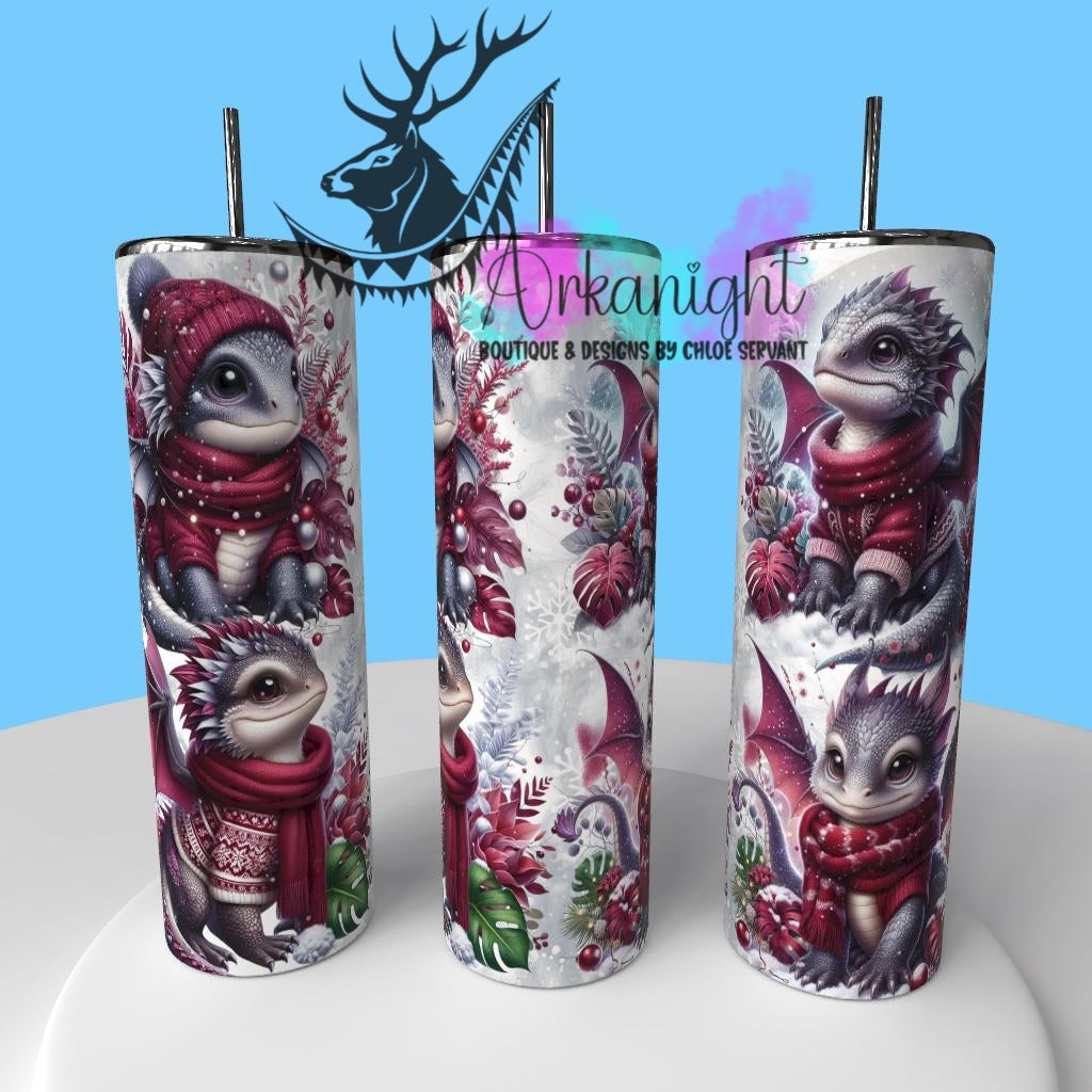 Gourde sur commande - Collection Hiver & Monstera & Dragon 2025 - Gris & Bourgogne