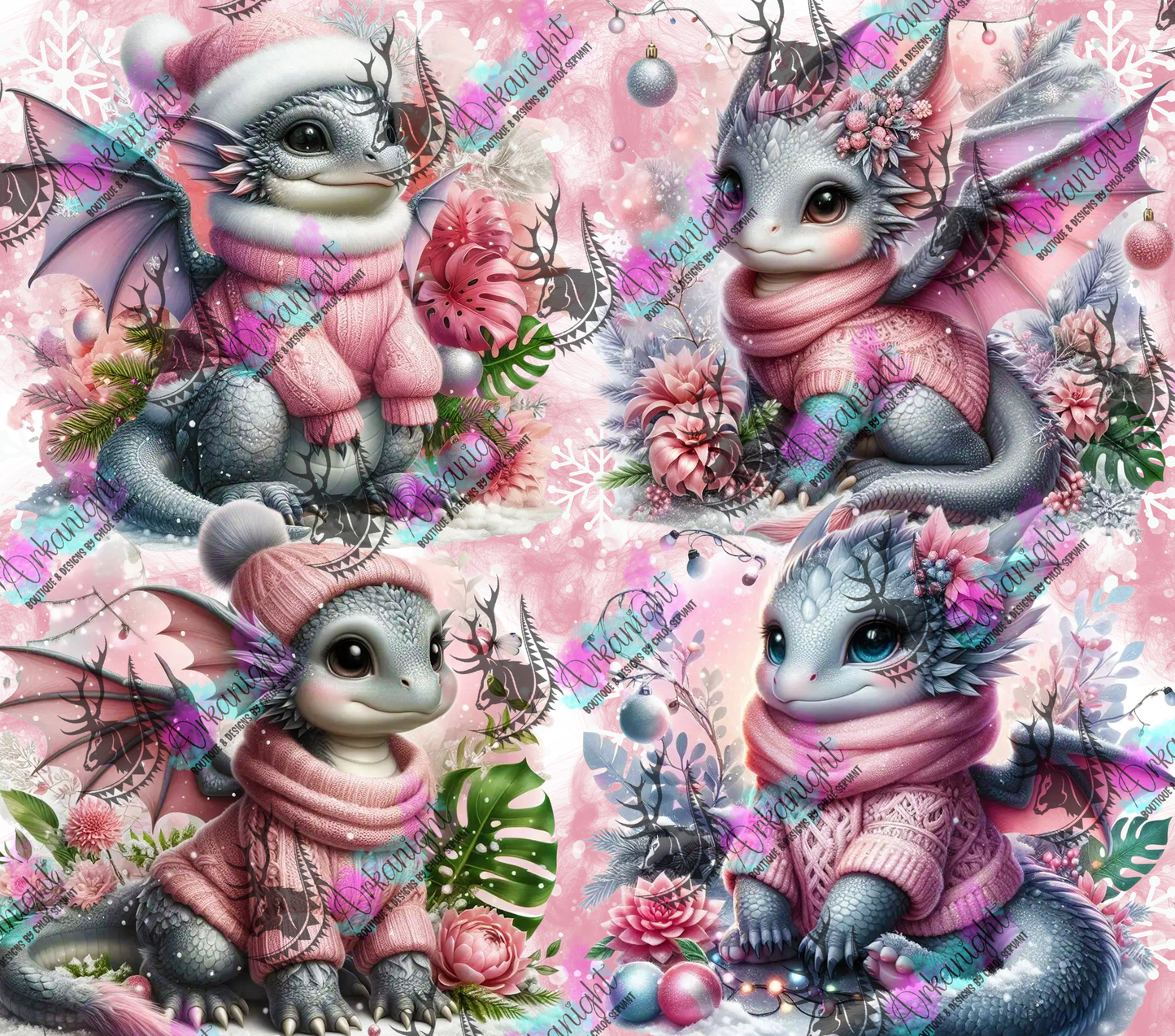 Numérique - Collection Hiver, Monstera & Dragon 2025 - Gris & Rose Vieillie