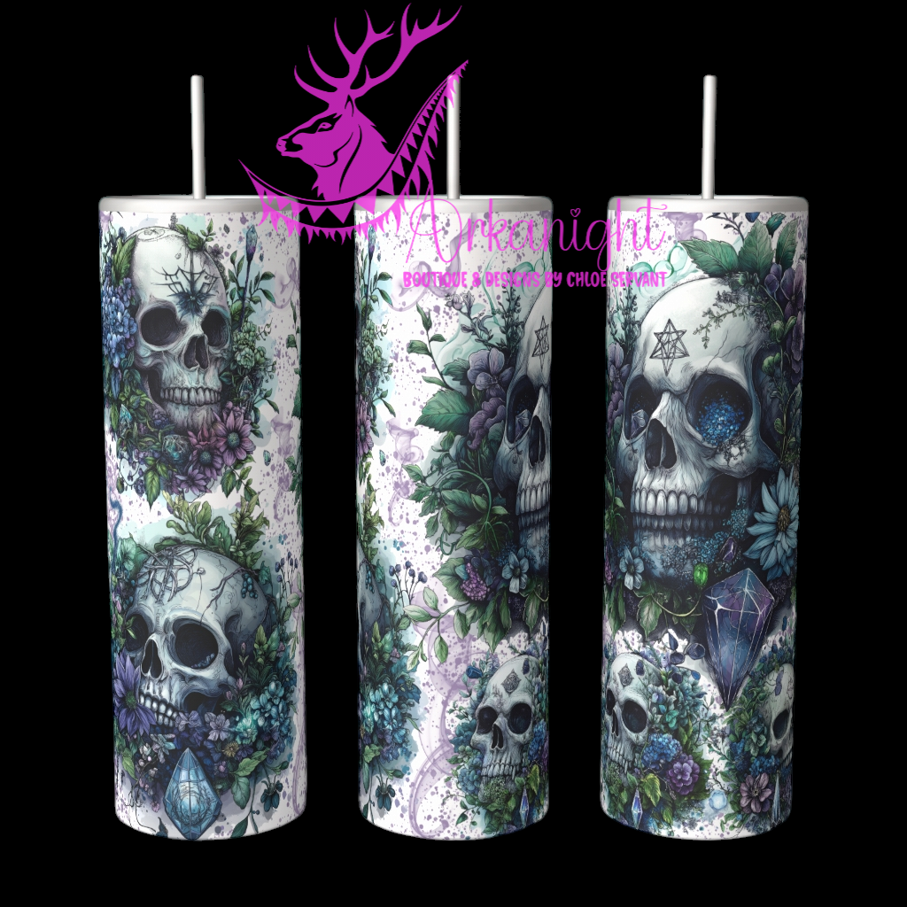 Gourde sur commande - Autumn 2024 - Purple and Blue Skull
