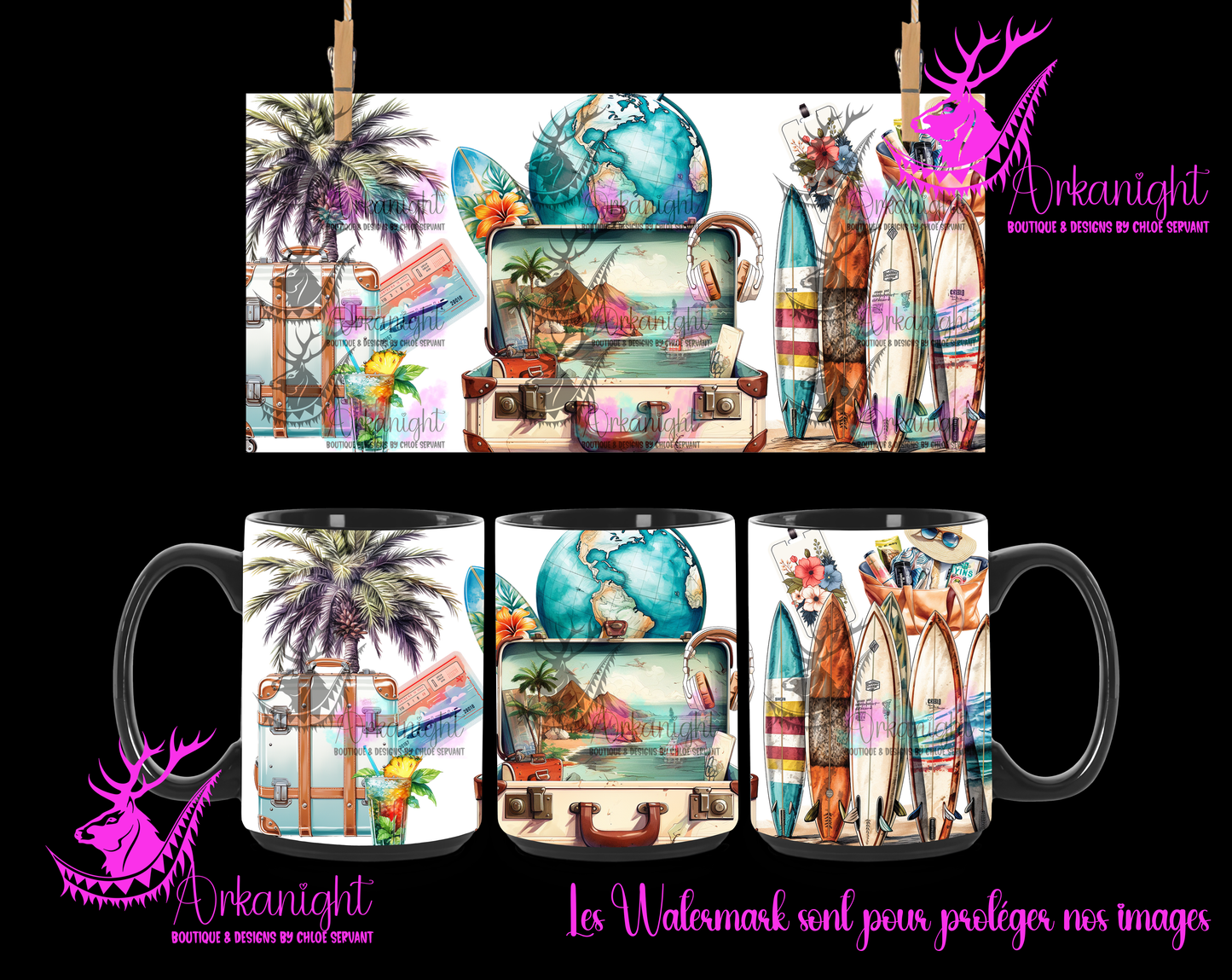 Tasse en céramique sur commande - Traveling