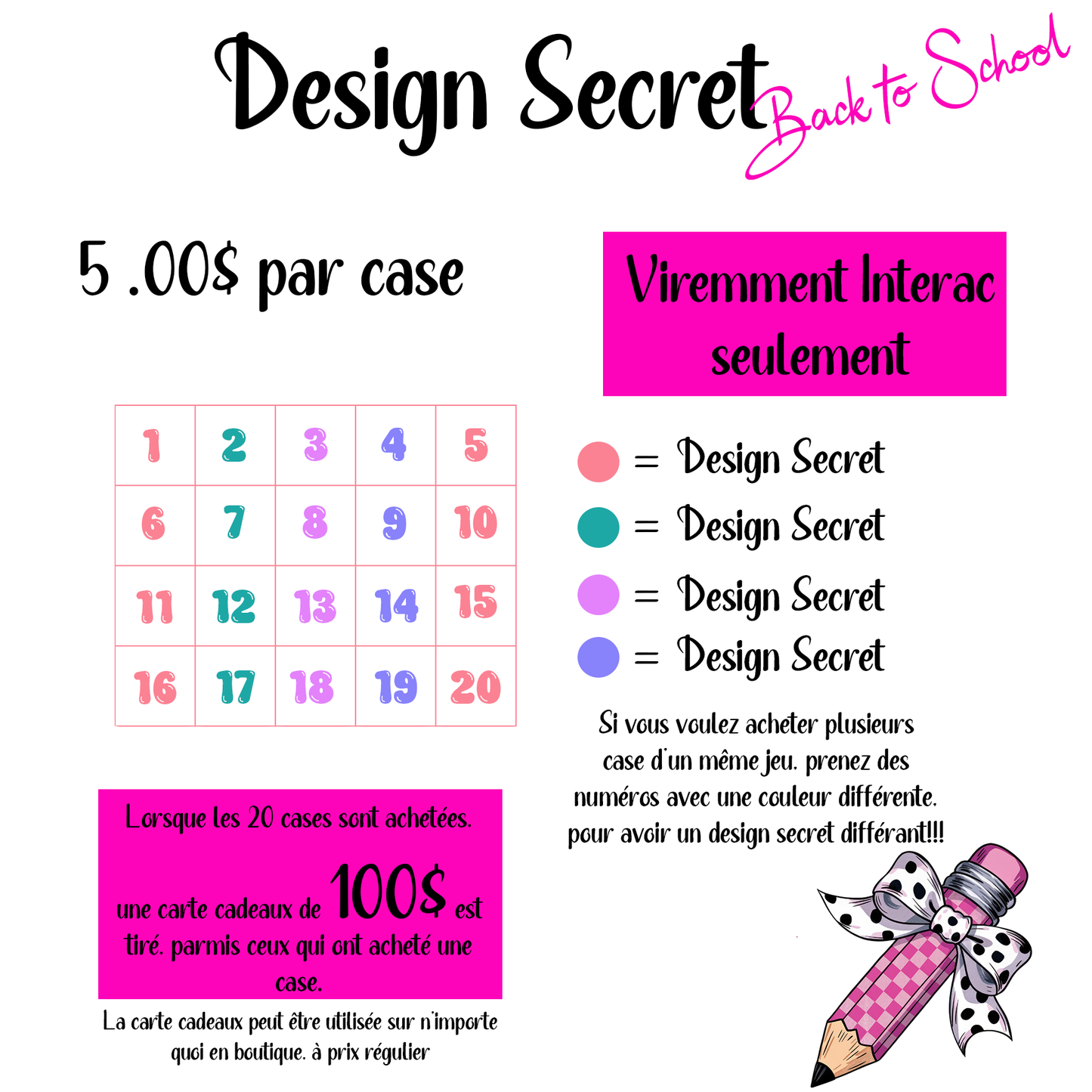 Design Secret - Thème Back To School - Case 2