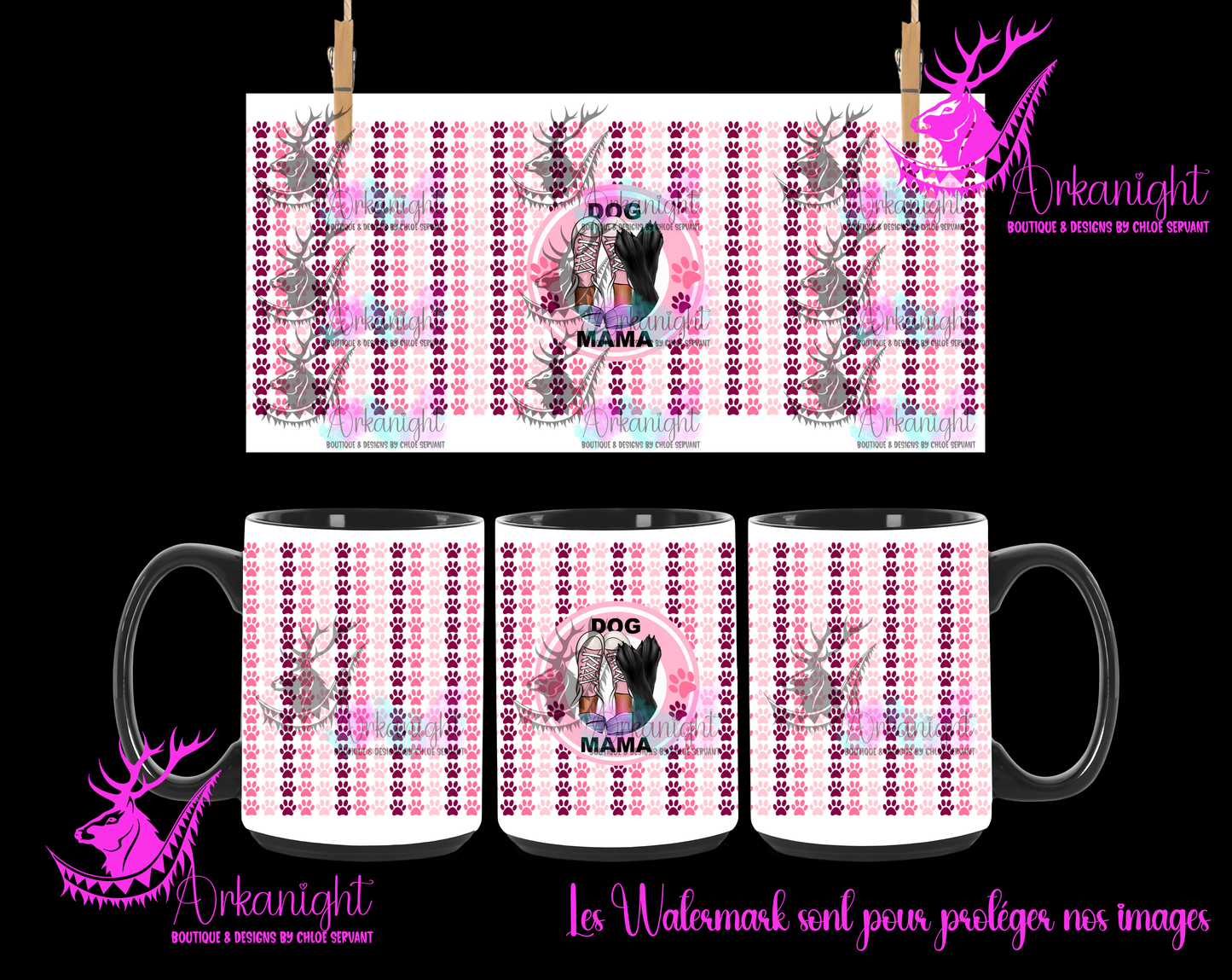 Tasse en céramique sur commande - Dog Mama