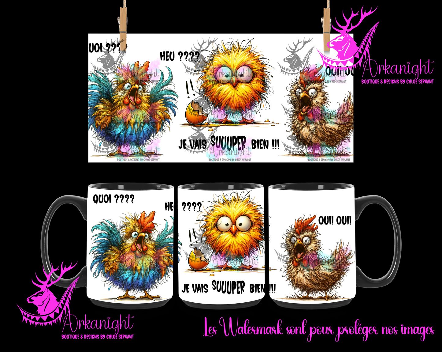 Tasse en céramique sur commande - Humoristique- Je vais suuuper bien !