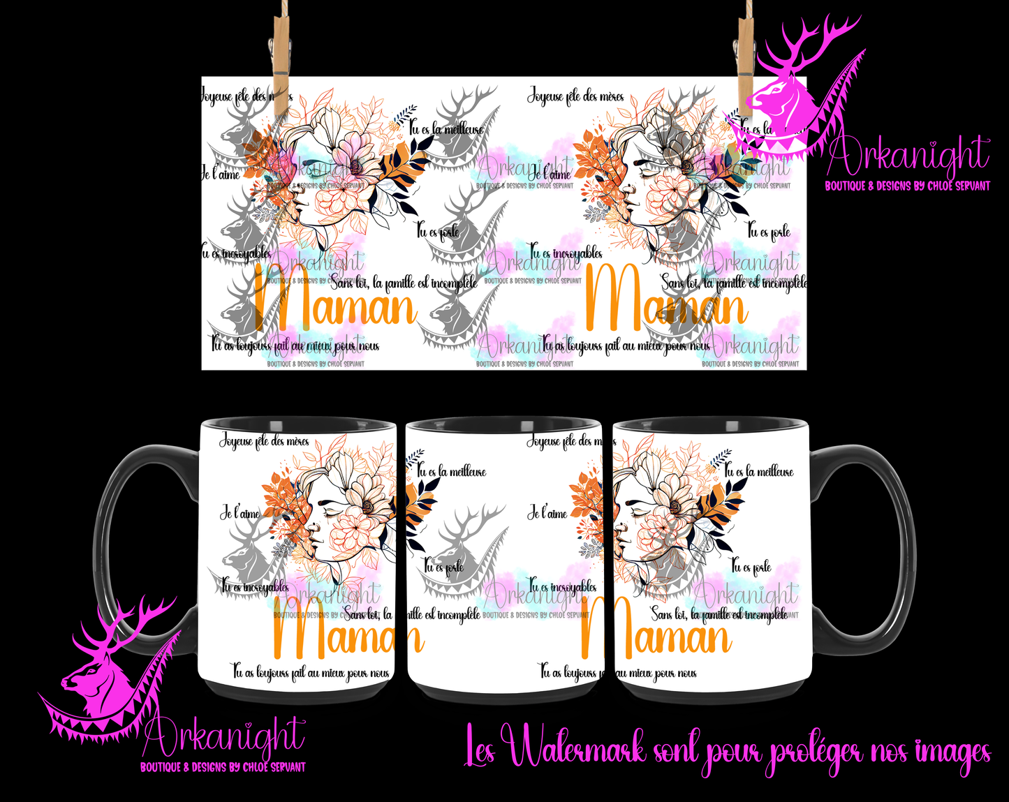 Tasse en céramique sur commande - Maman