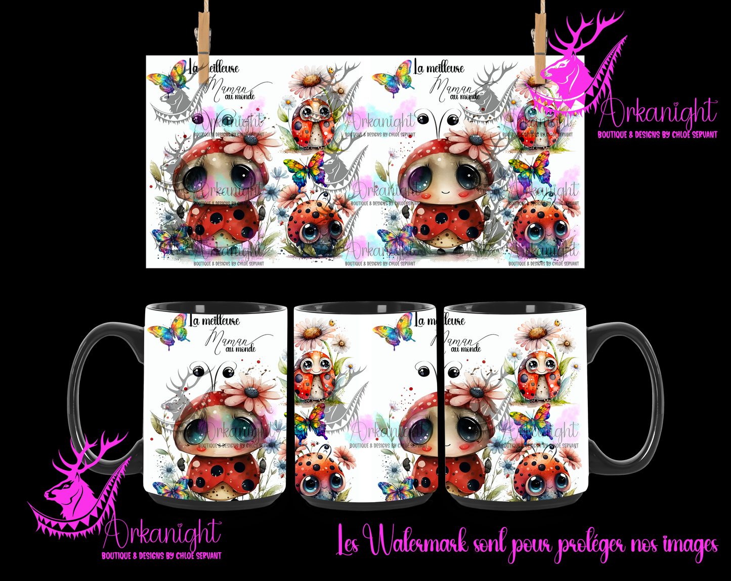 Tasse en céramique sur commande - Meilleure maman du monde - Coco