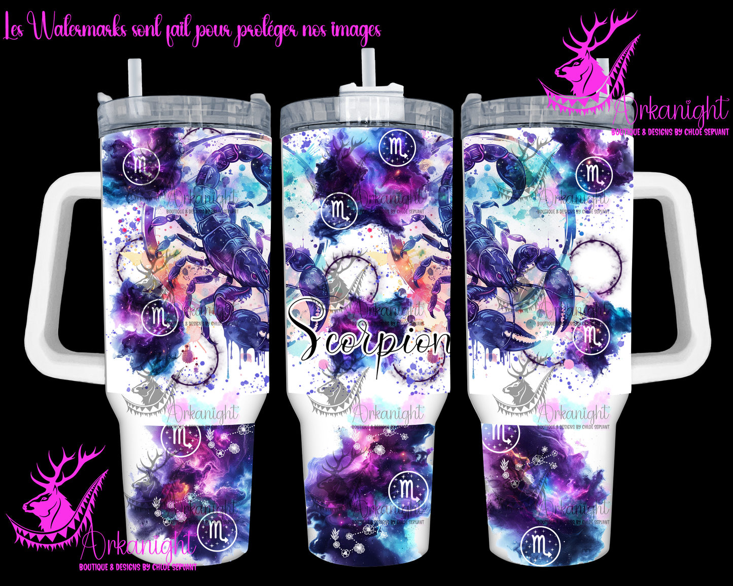 Gourde 40 oz sur commande - Zodiaque - Scorpion