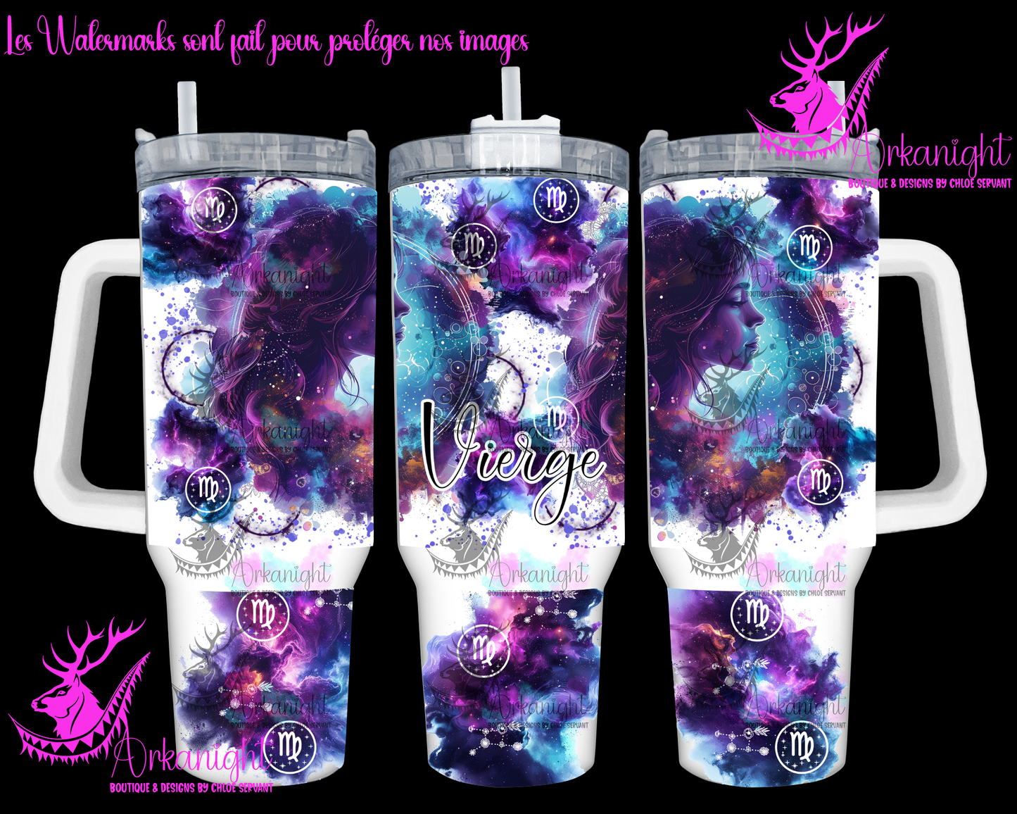 Gourde 40 oz sur commande - Zodiaque - Vierge