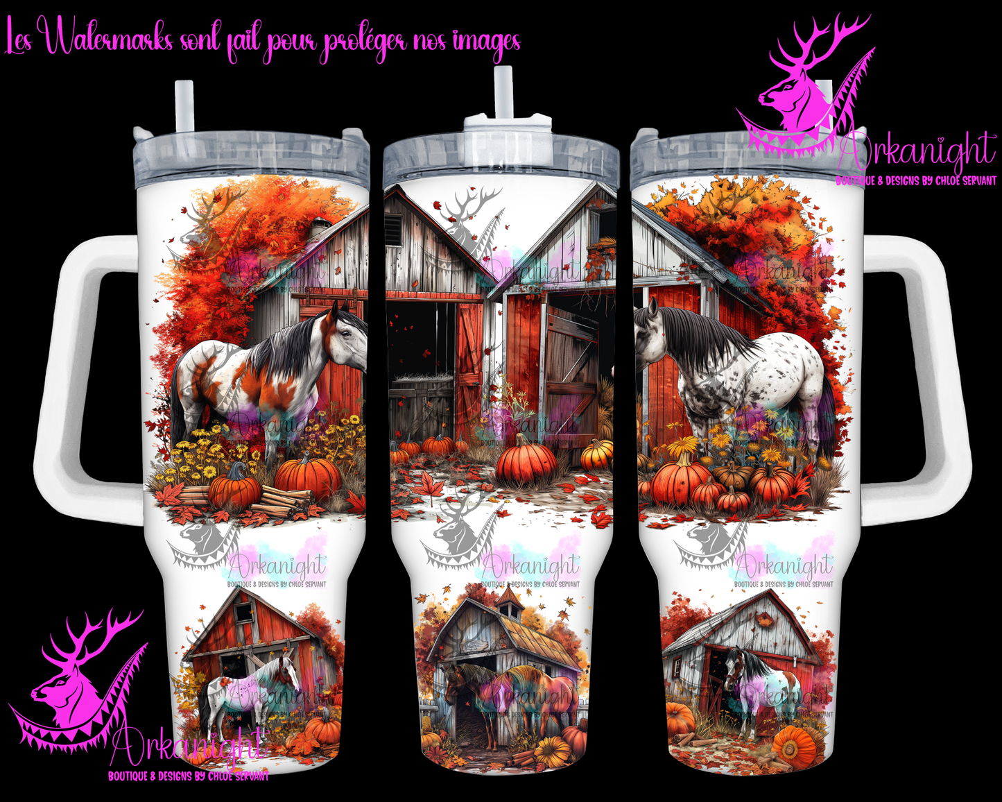 Gourde 40 oz sur commande - Autumn 2024 - Red Barn