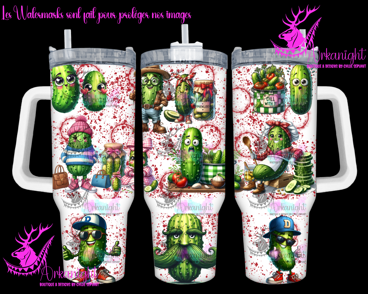 Gourde 40 oz sur commande - Autumn 2024 - Pickle - Version Rouge