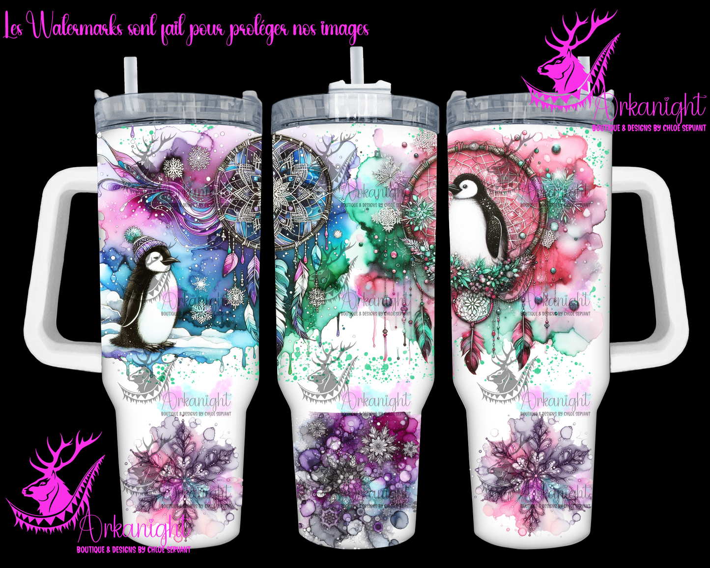 Gourde 40 oz sur commande - Artic Pinguin