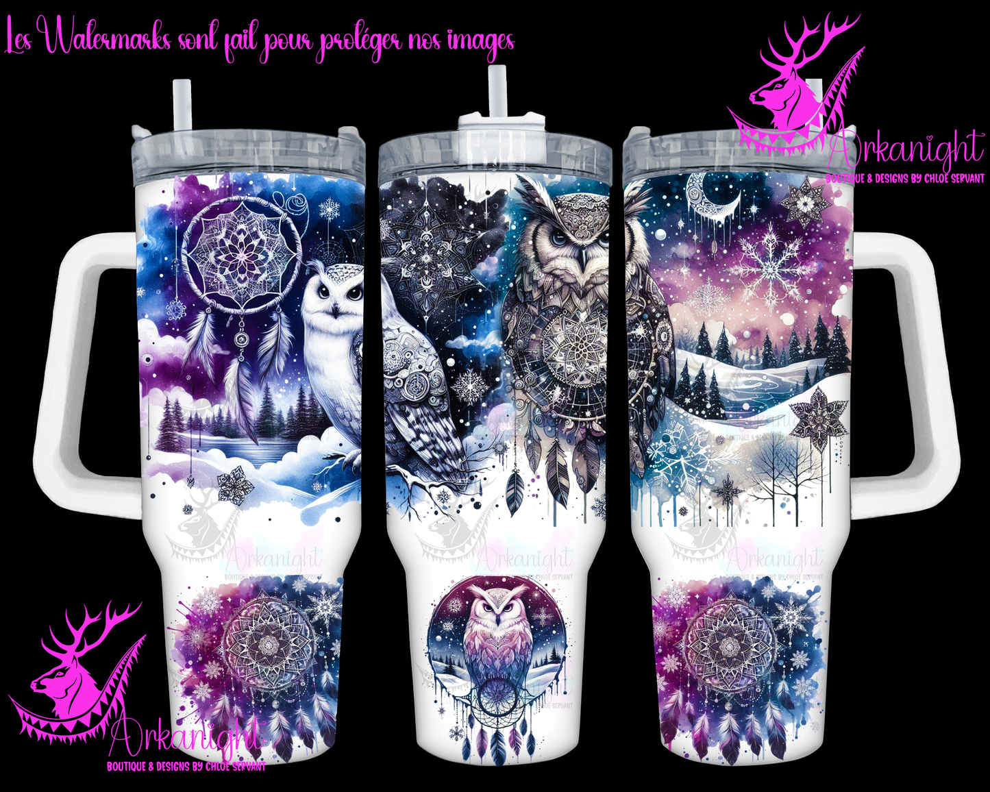Gourde 40 oz sur commande - Artic Owl