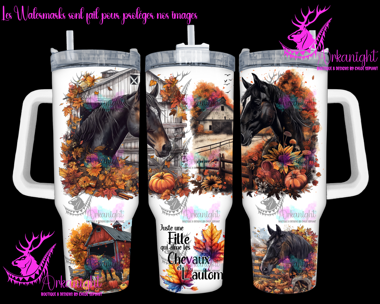 Numérique 40 oz - Autumn 2024 - Juste une fille qui aime les chevaux et l'automne