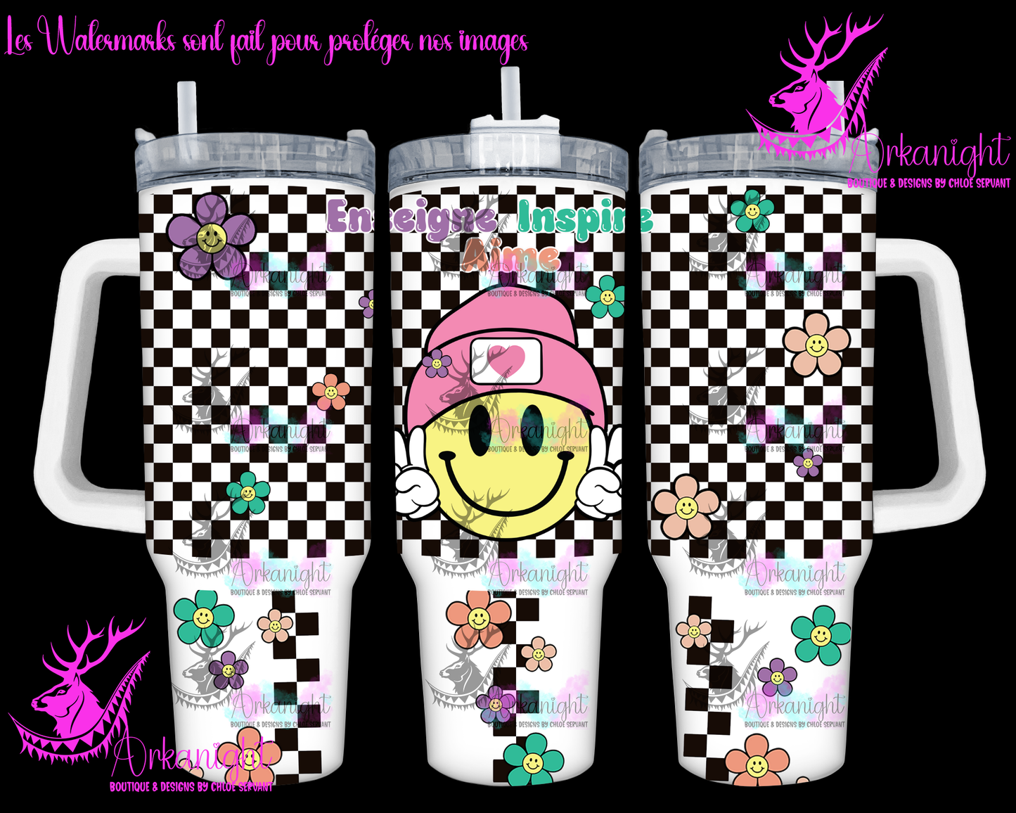 Gourde 40 oz sur commande - Enseigne - Inspire - Aime - 2.0