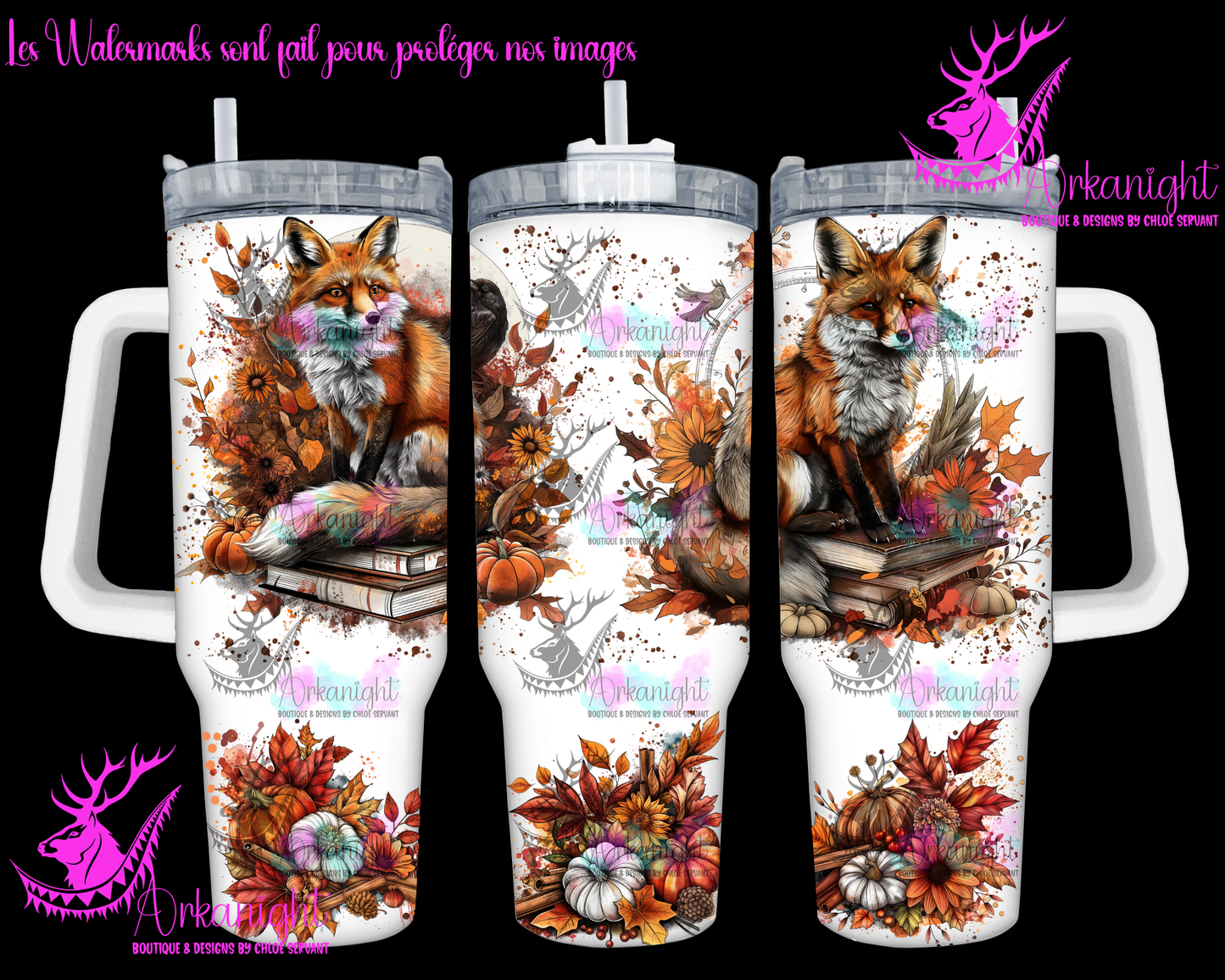 Gourde 40 oz sur commande - Autumn 2024 - Autumn Fox