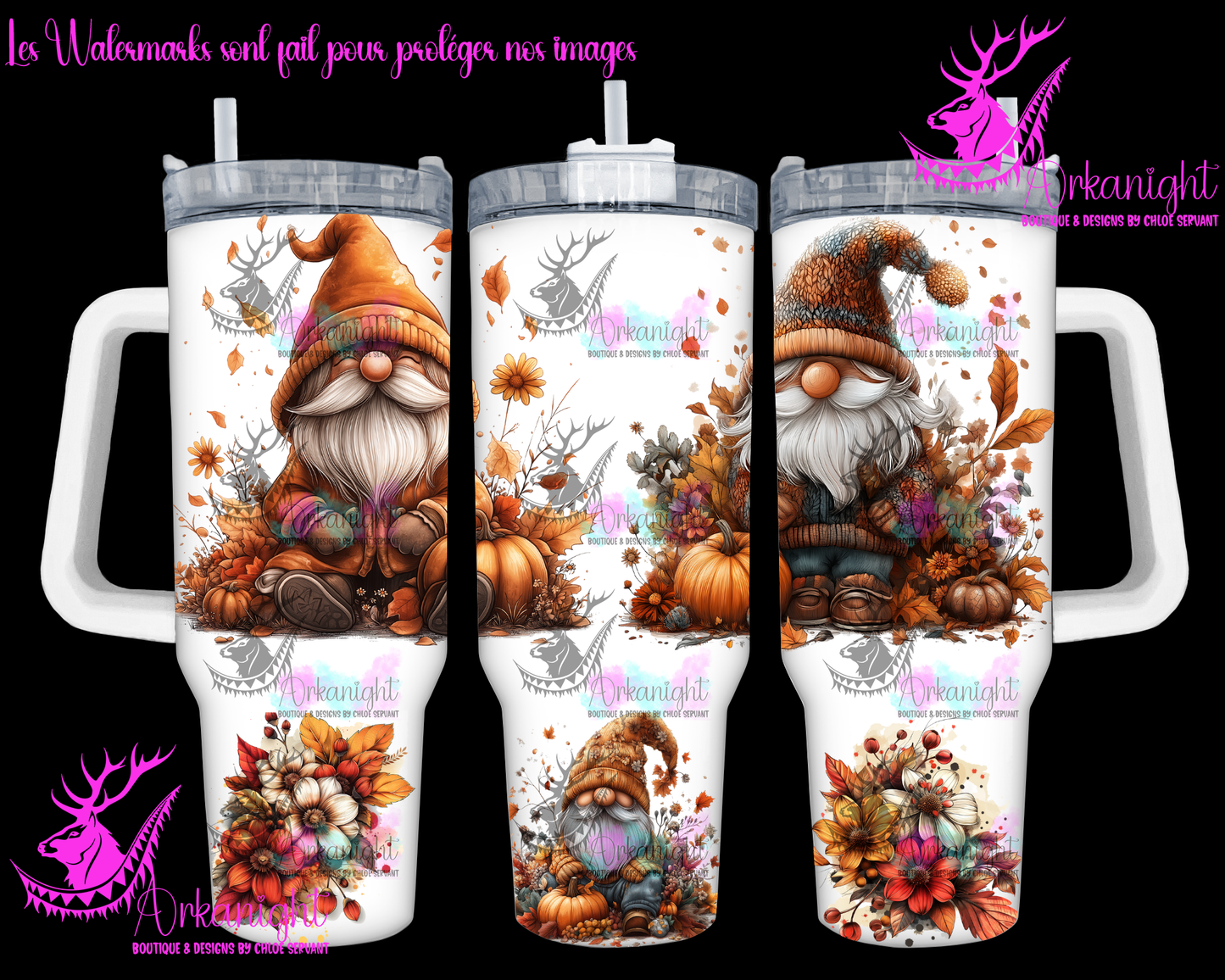 Gourde 40 oz sur commande - Autumn 2024 - Orange Gnome