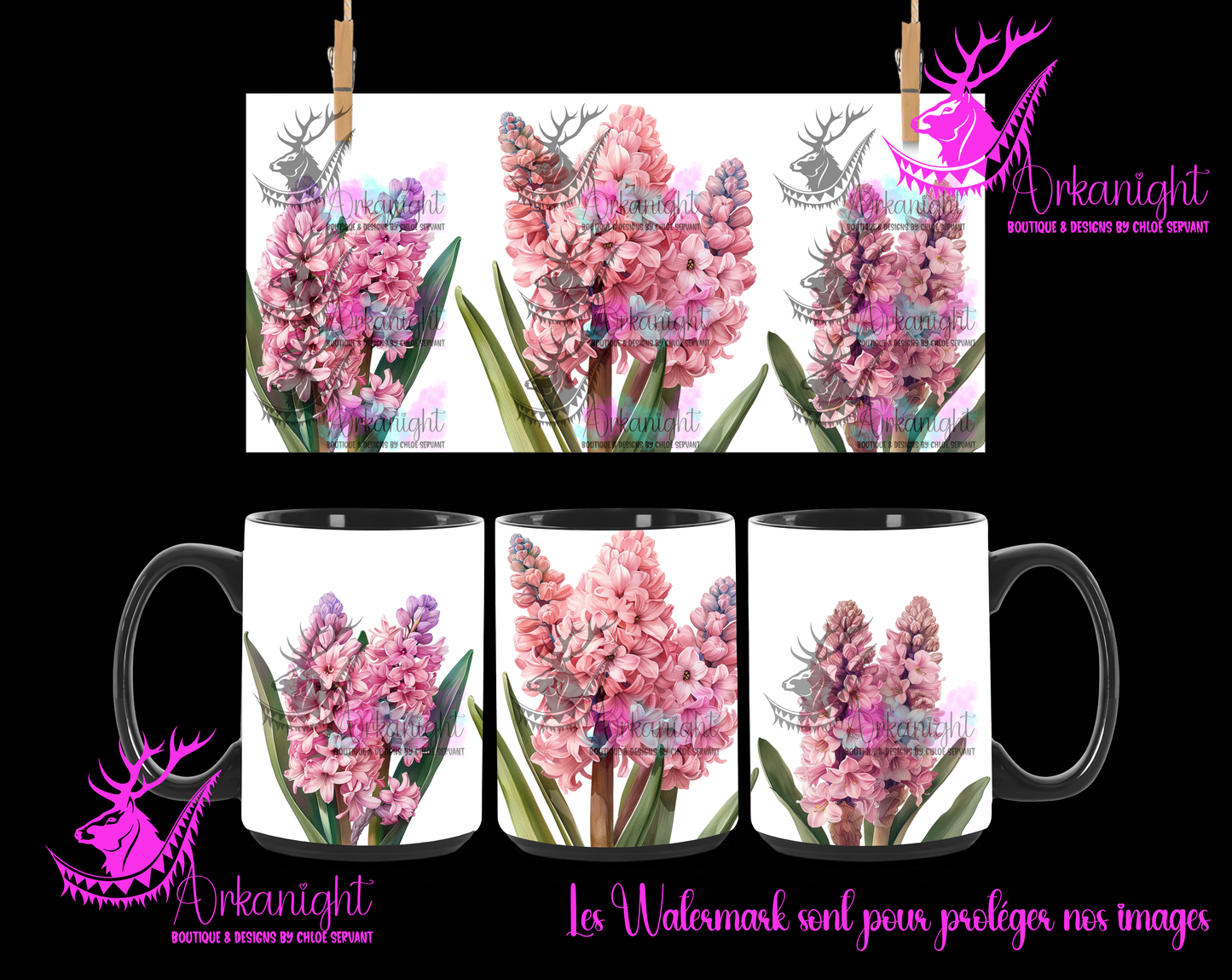 Tasse en céramique sur commande - Pink Hyacinthe