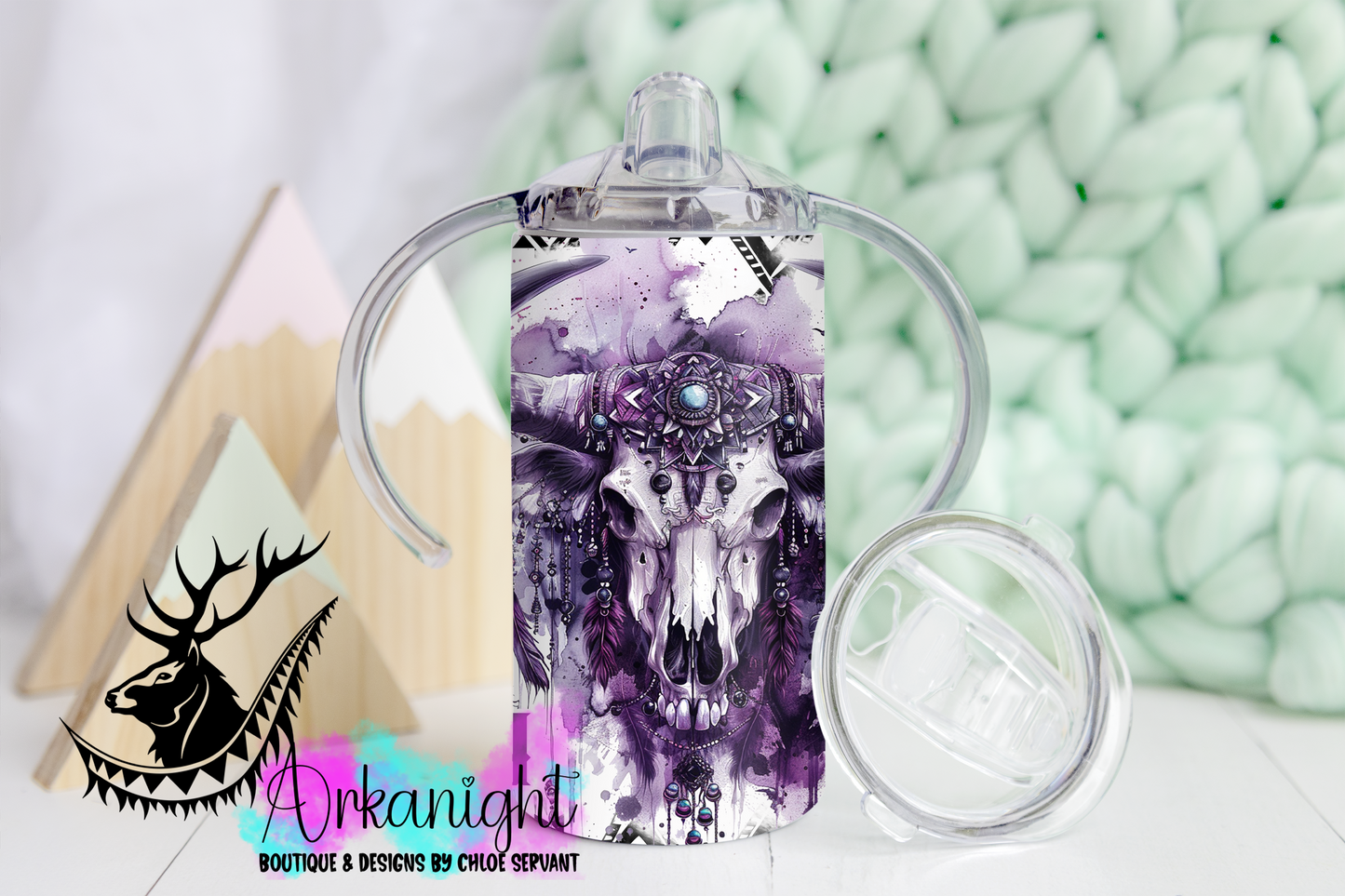 Gourde - Biberon Évolutif sur commande - Purple Aztec Bramabull- Mini Cowgirl