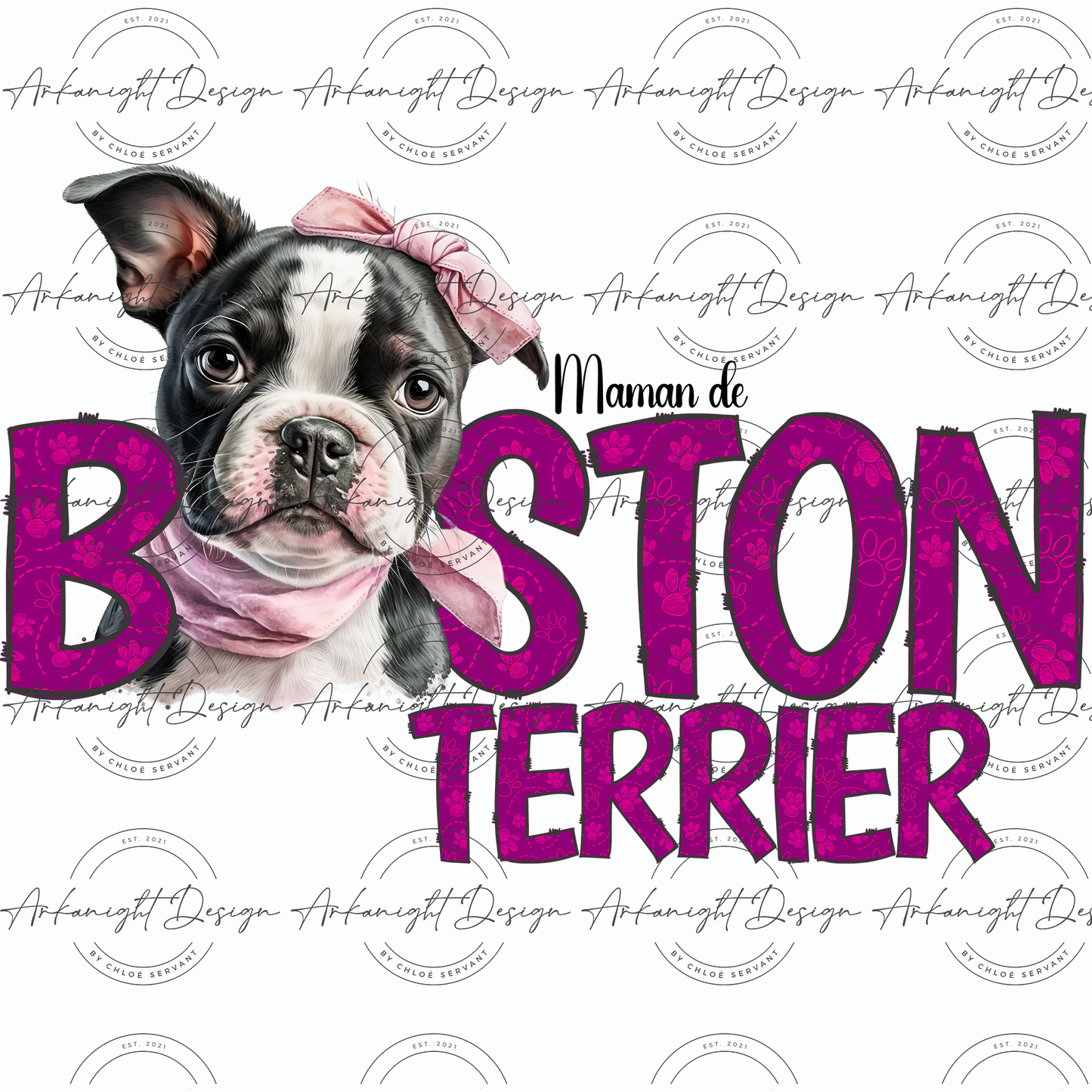 Maman de Boston Terrier