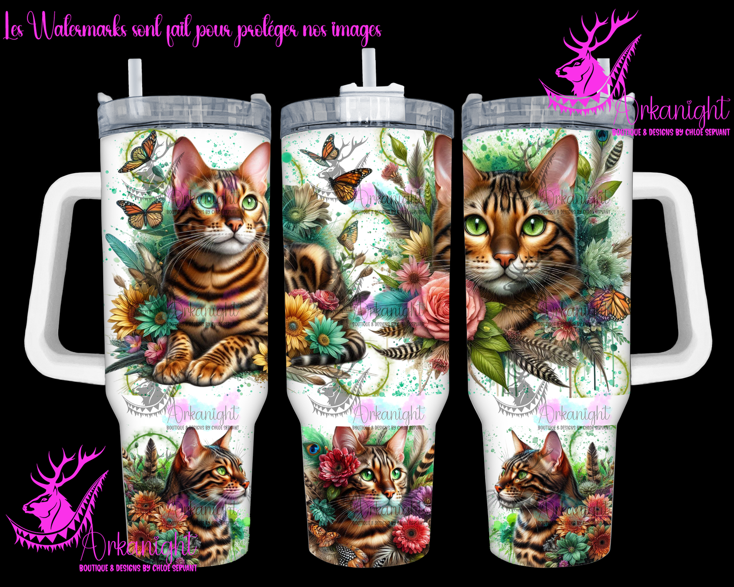 Numérique 40 oz - Green Bengal Cat