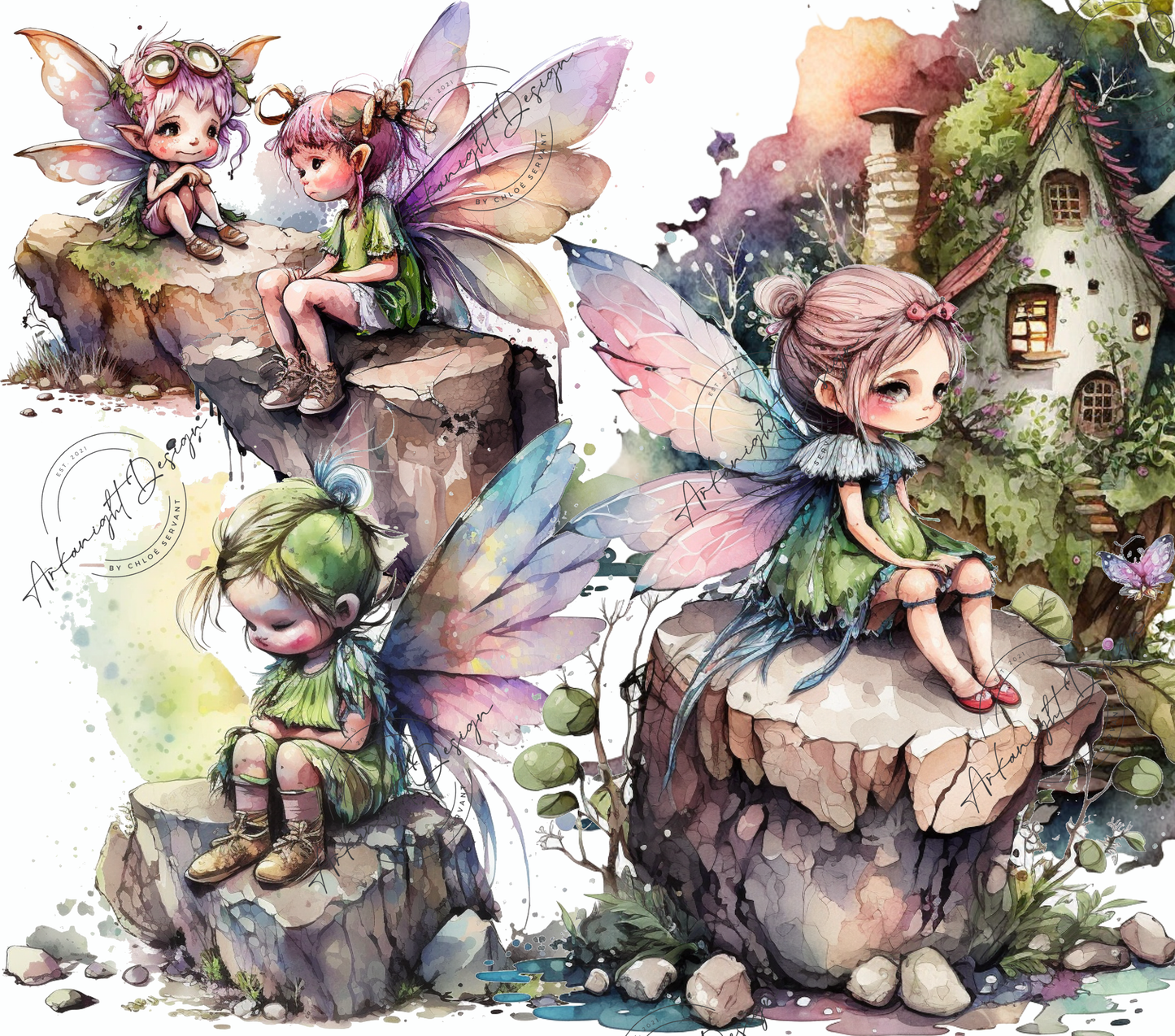 Fairies on rocks