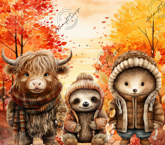 Autumn animals in the Wood