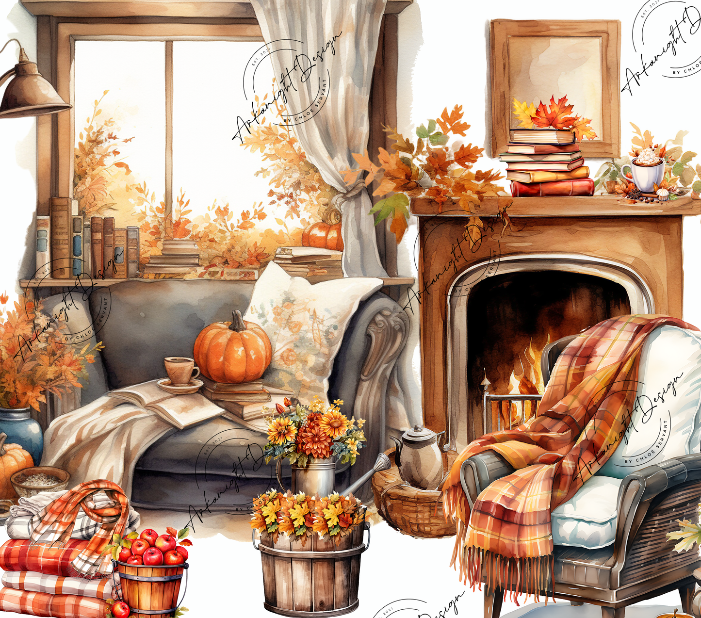 Fall fire place