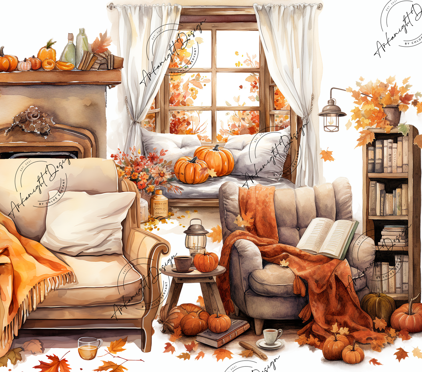 Cozy autumn livingroom