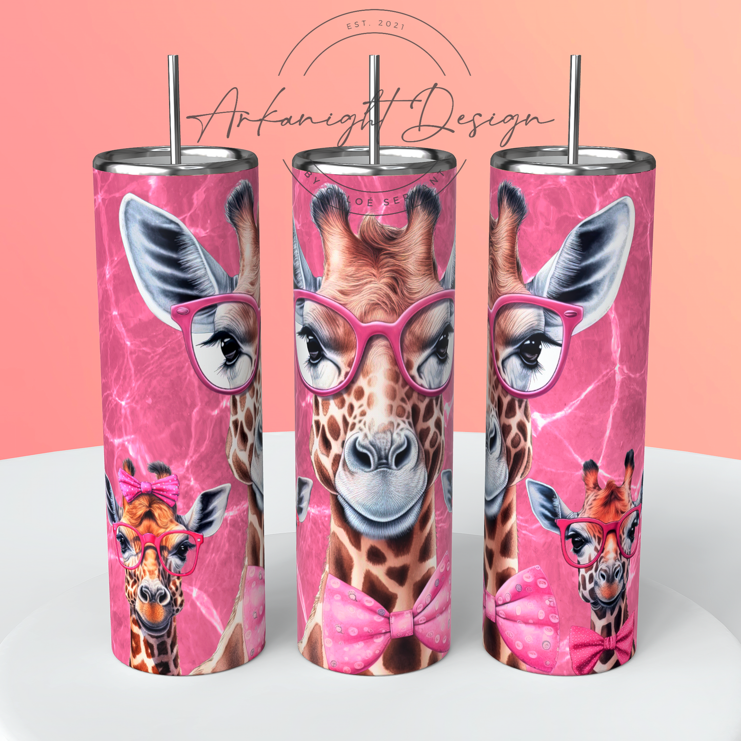 Gourde - Pink Sassy Giraffe