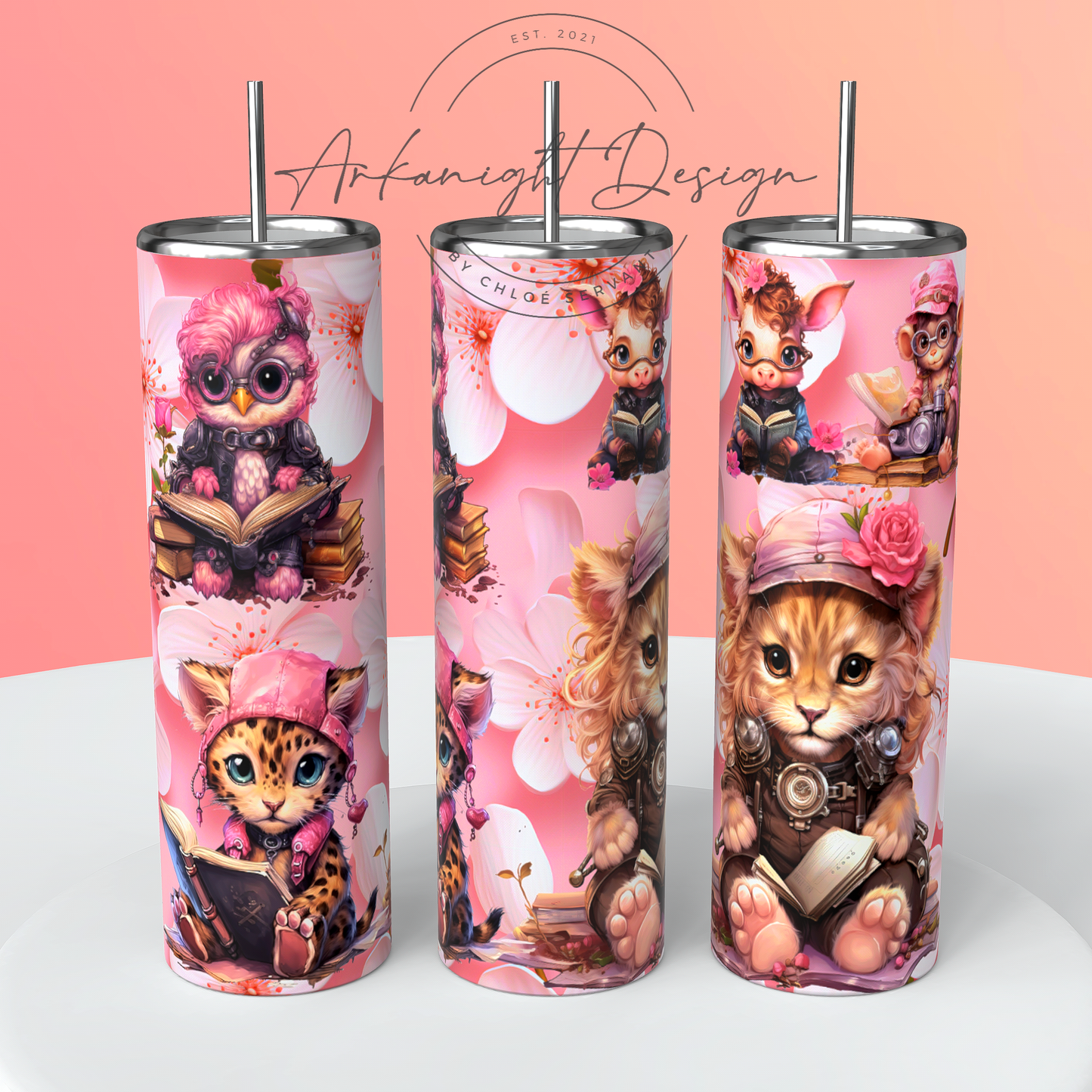 Cute Animals pink steampunk