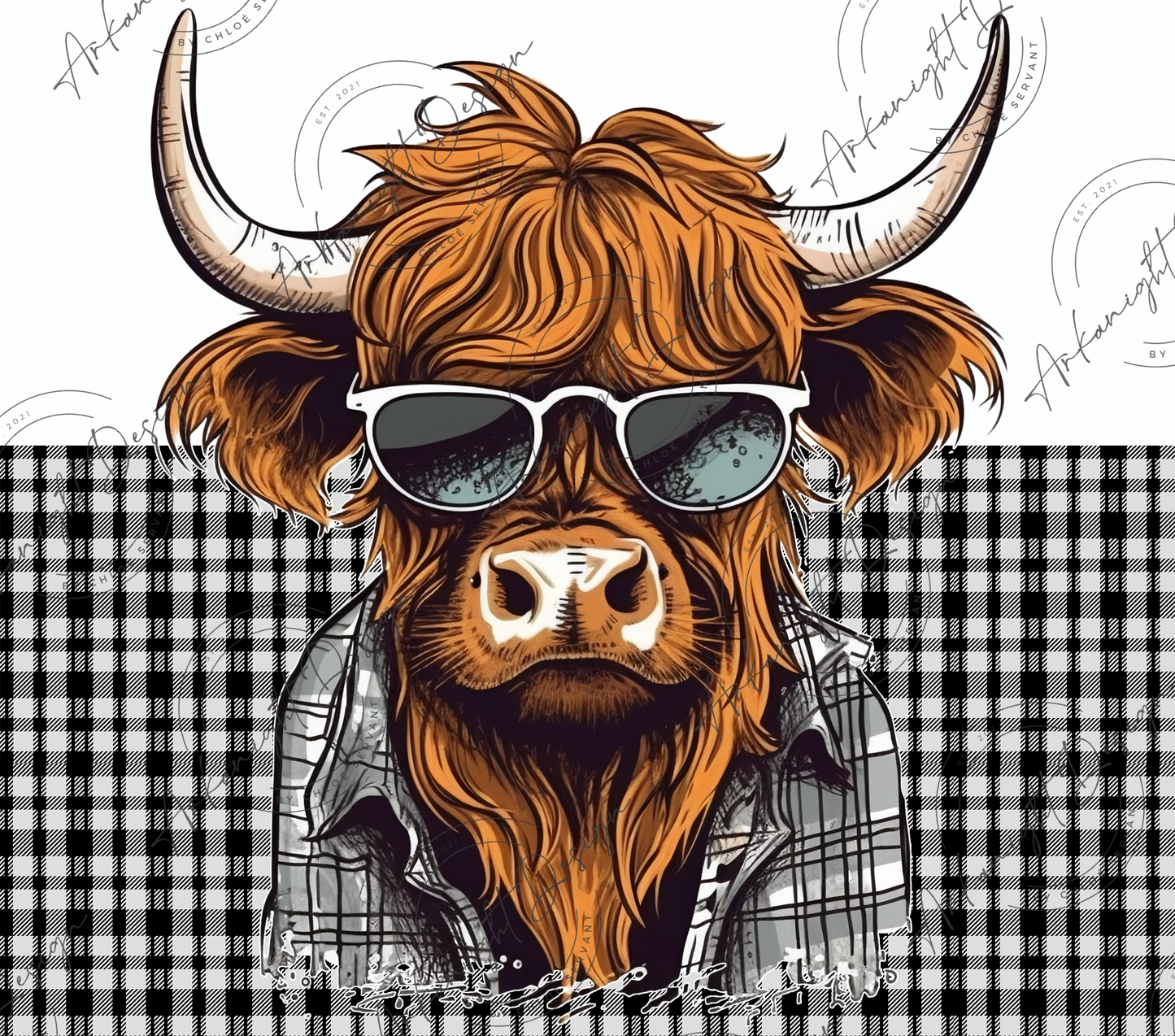 Cool Plaid cow