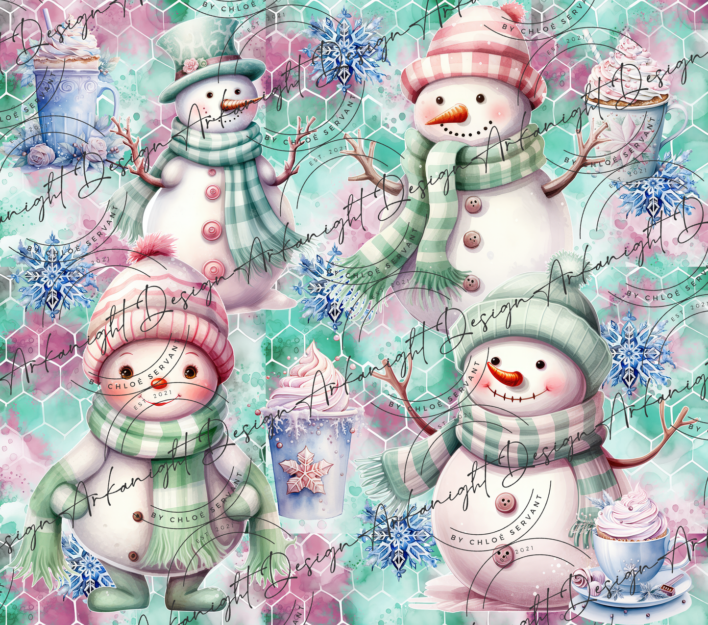 Pastel Snowman