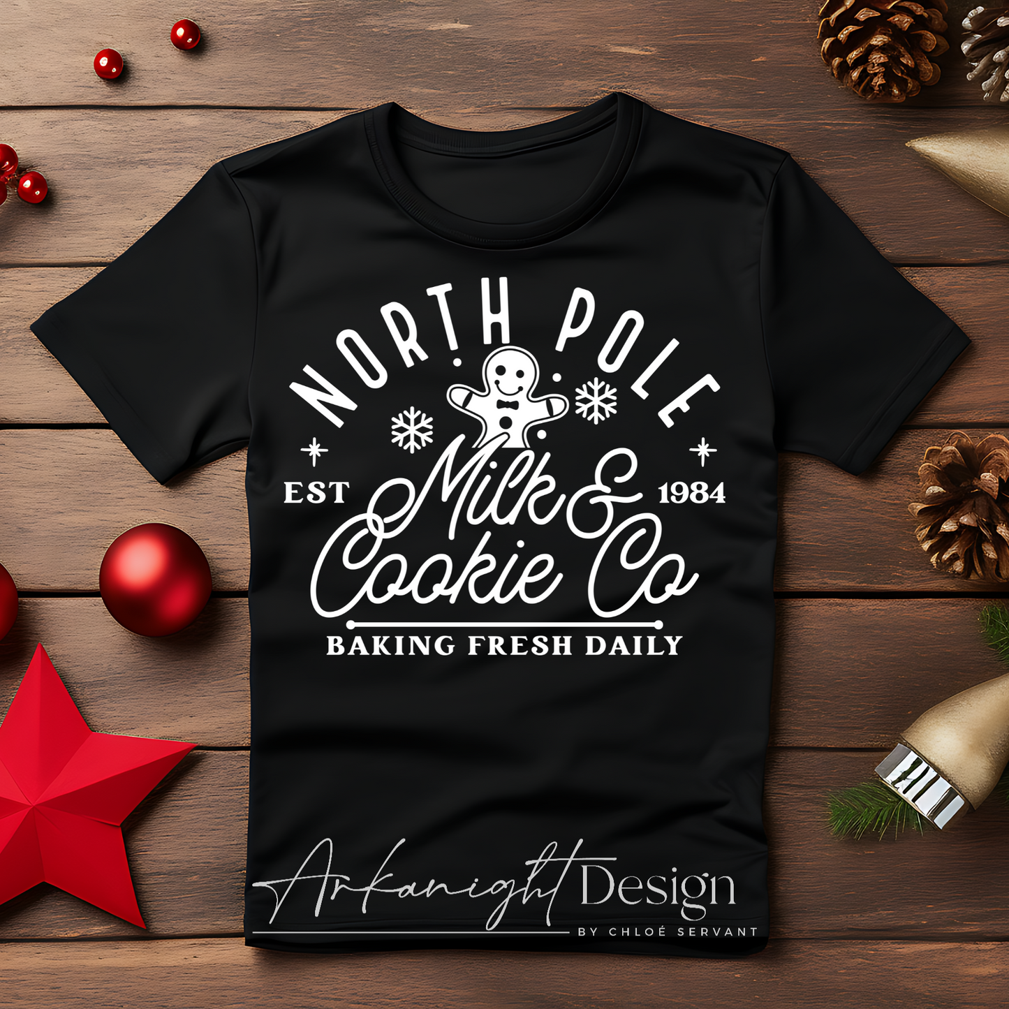 S0029-Screen Print transfers- North Pole Milk & Cookie Co